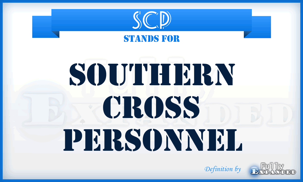 SCP - Southern Cross Personnel