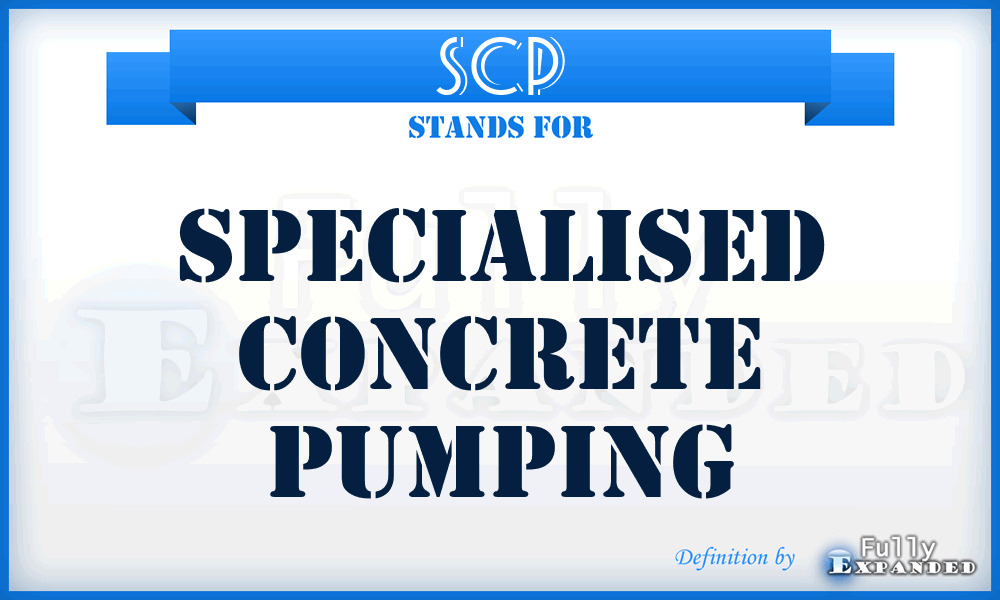 SCP - Specialised Concrete Pumping