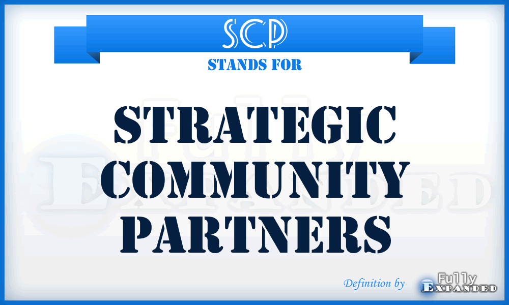 SCP - Strategic Community Partners