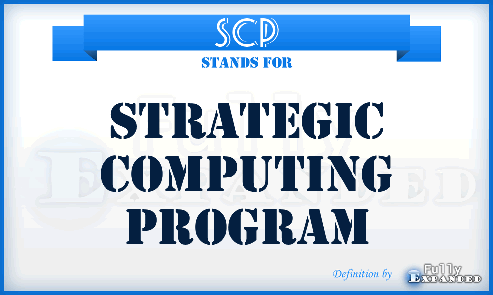 SCP - strategic computing program