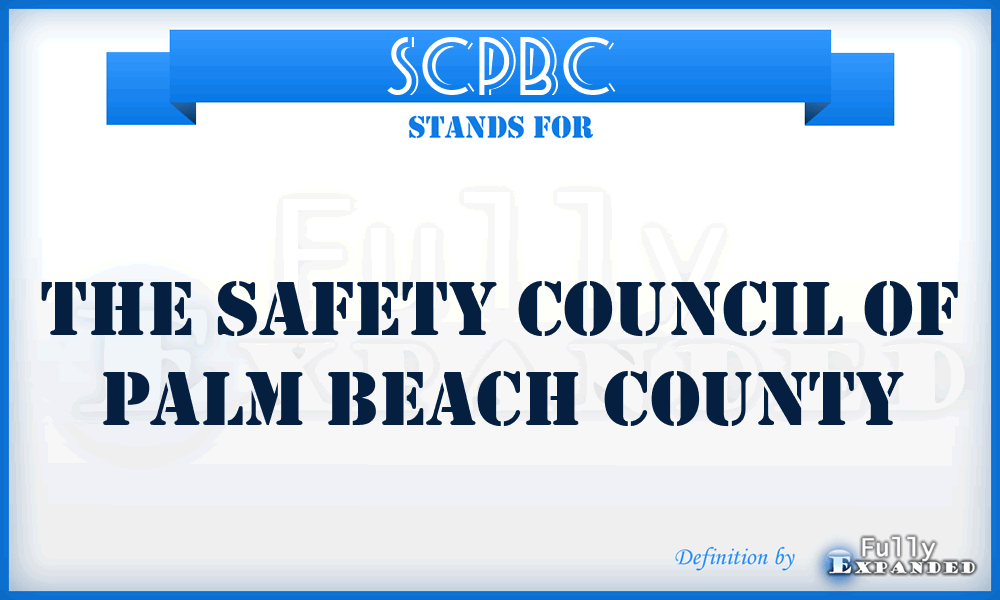SCPBC - The Safety Council of Palm Beach County