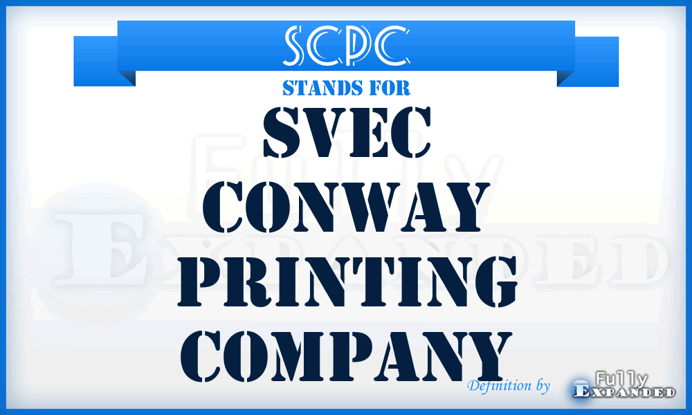 SCPC - Svec Conway Printing Company