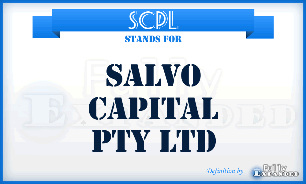 SCPL - Salvo Capital Pty Ltd