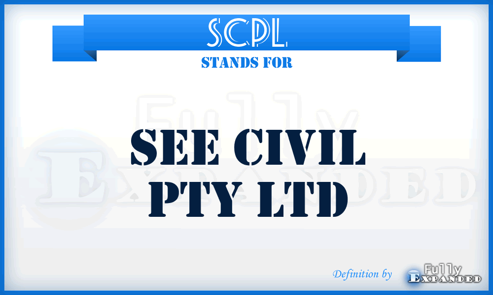 SCPL - See Civil Pty Ltd