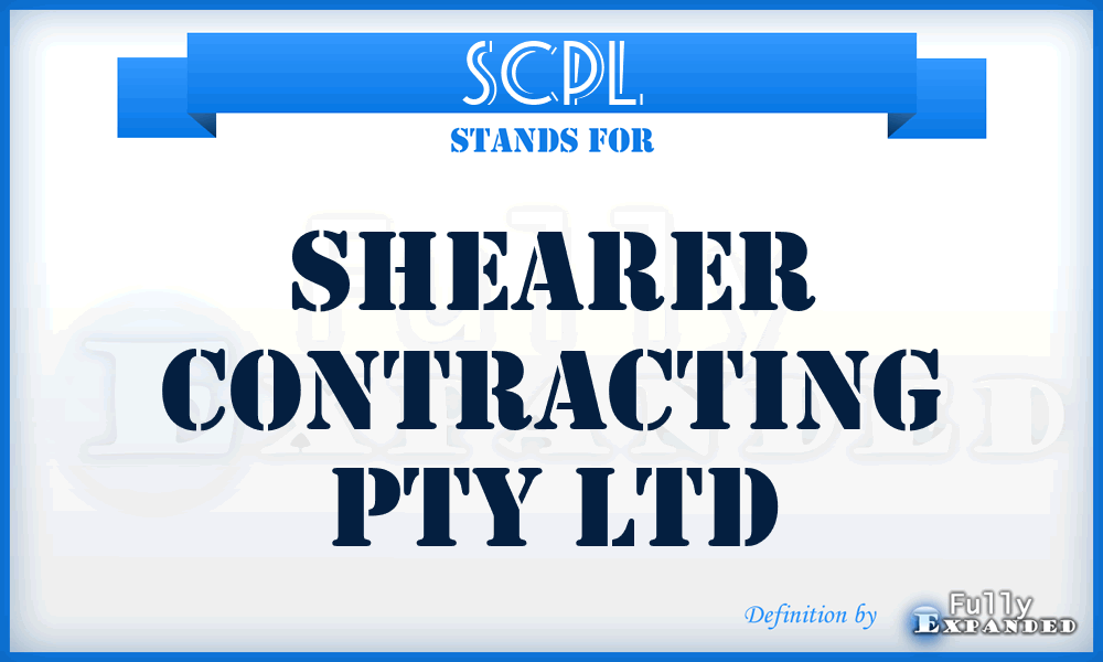 SCPL - Shearer Contracting Pty Ltd