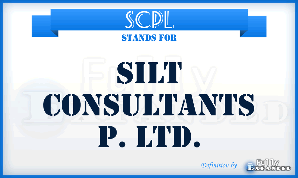 SCPL - Silt Consultants P. Ltd.