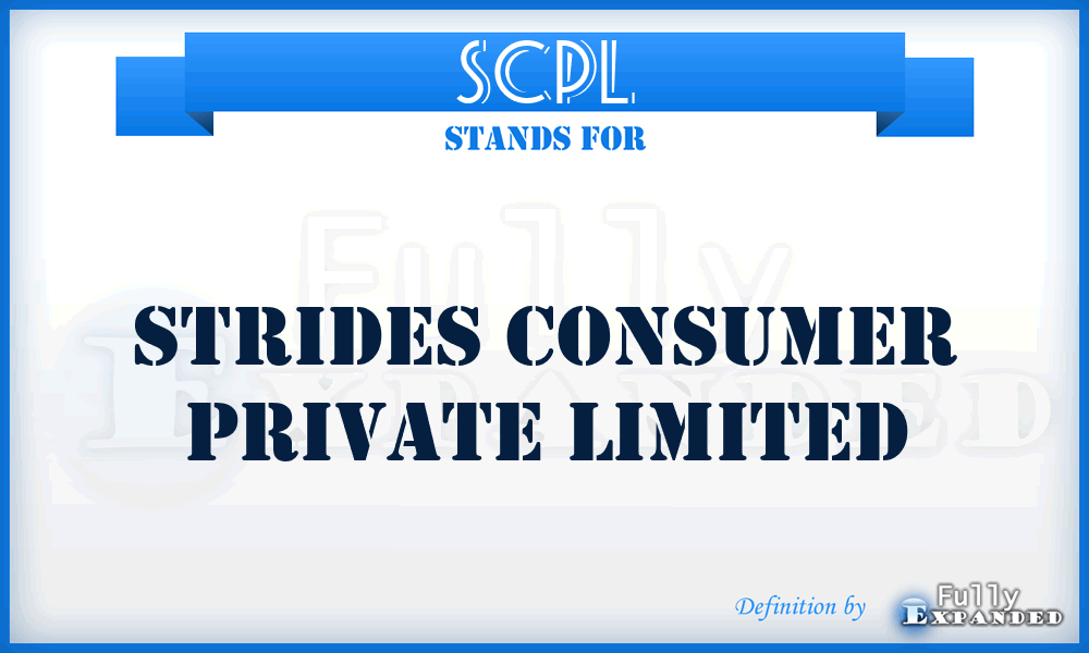 SCPL - Strides Consumer Private Limited