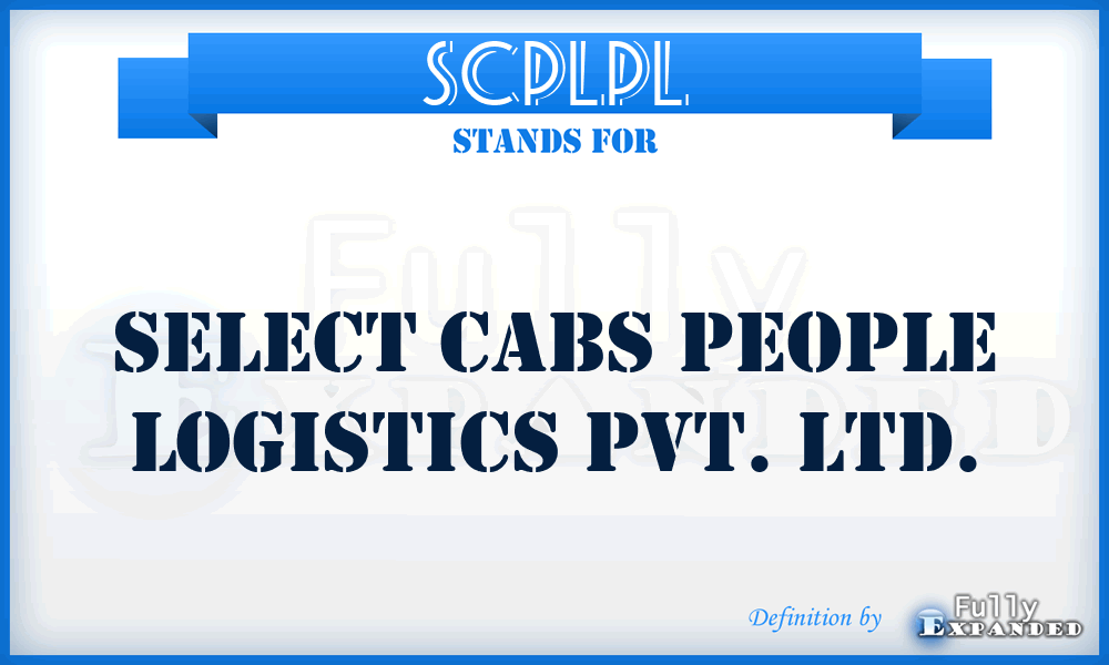 SCPLPL - Select Cabs People Logistics Pvt. Ltd.