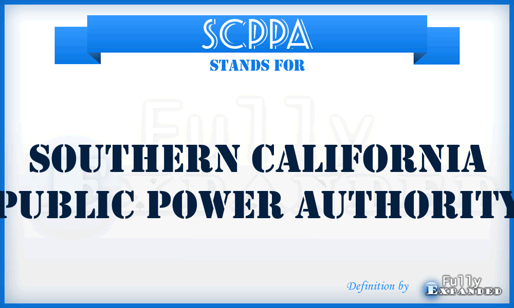 SCPPA - Southern California Public Power Authority