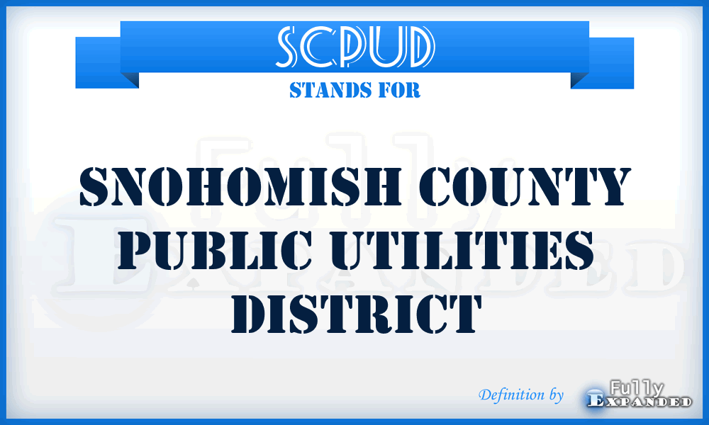 SCPUD - Snohomish County Public Utilities District