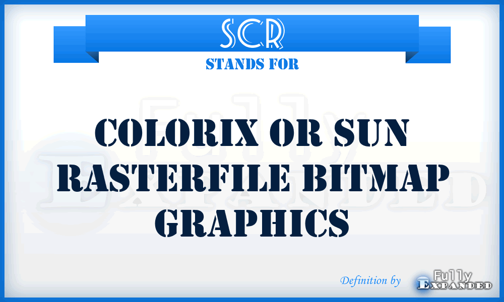 SCR - ColoRIX or Sun rasterfile Bitmap graphics