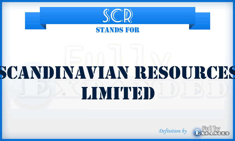 SCR - Scandinavian Resources Limited