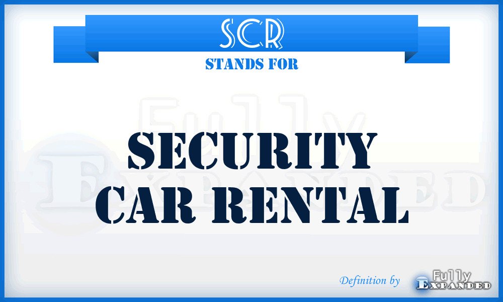 SCR - Security Car Rental
