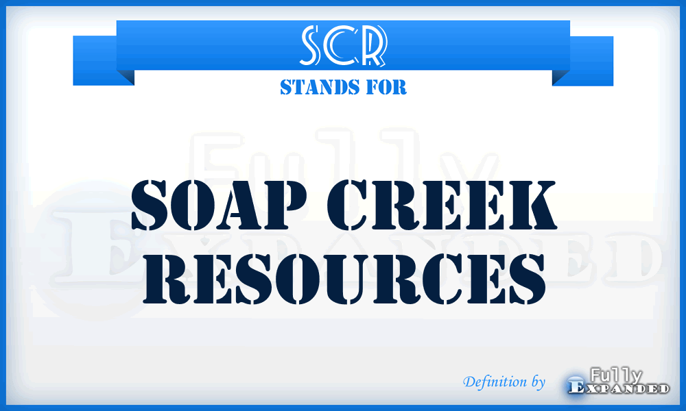 SCR - Soap Creek Resources