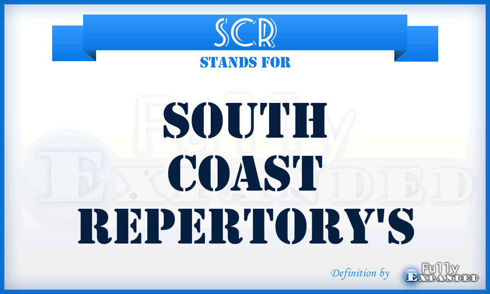 SCR - South Coast Repertory's