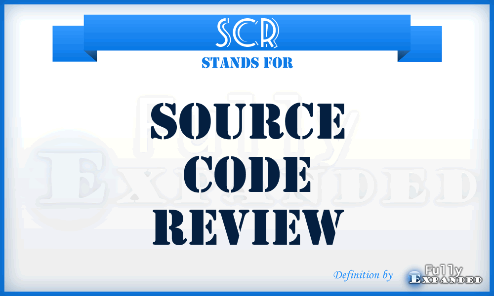 SCR - Source Code Review