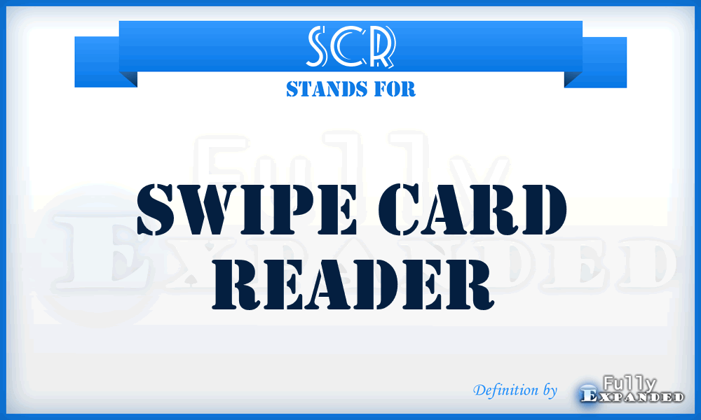 SCR - Swipe Card Reader