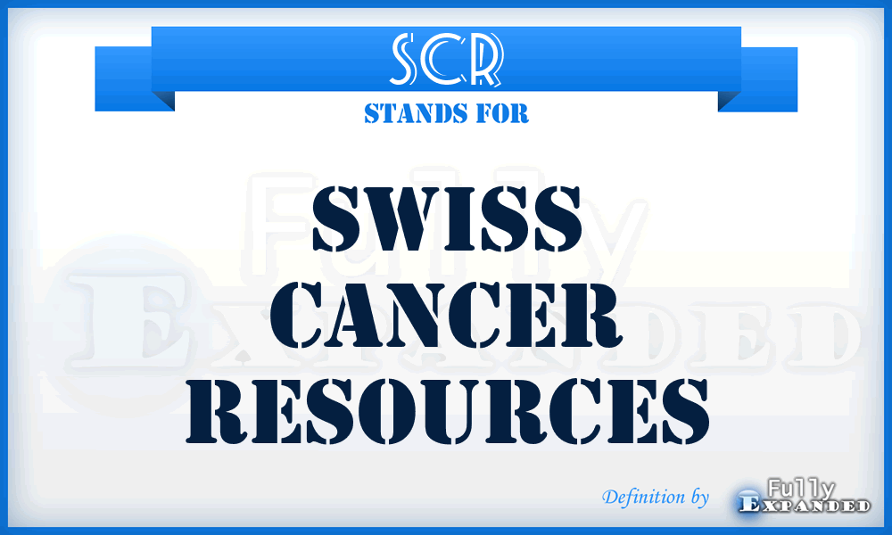 SCR - Swiss Cancer Resources