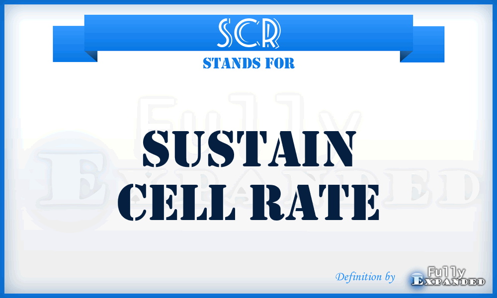 SCR - Sustain Cell Rate