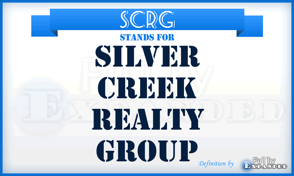 SCRG - Silver Creek Realty Group