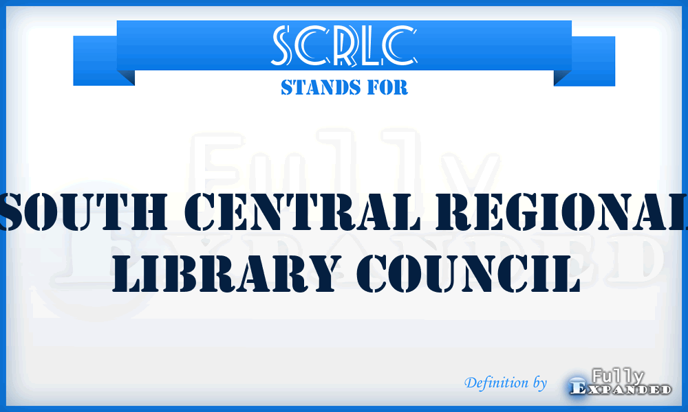 SCRLC - South Central Regional Library Council