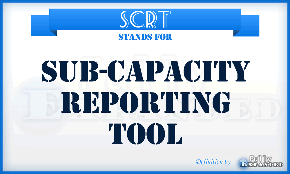 SCRT - Sub-Capacity Reporting Tool