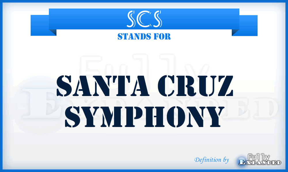 SCS - Santa Cruz Symphony