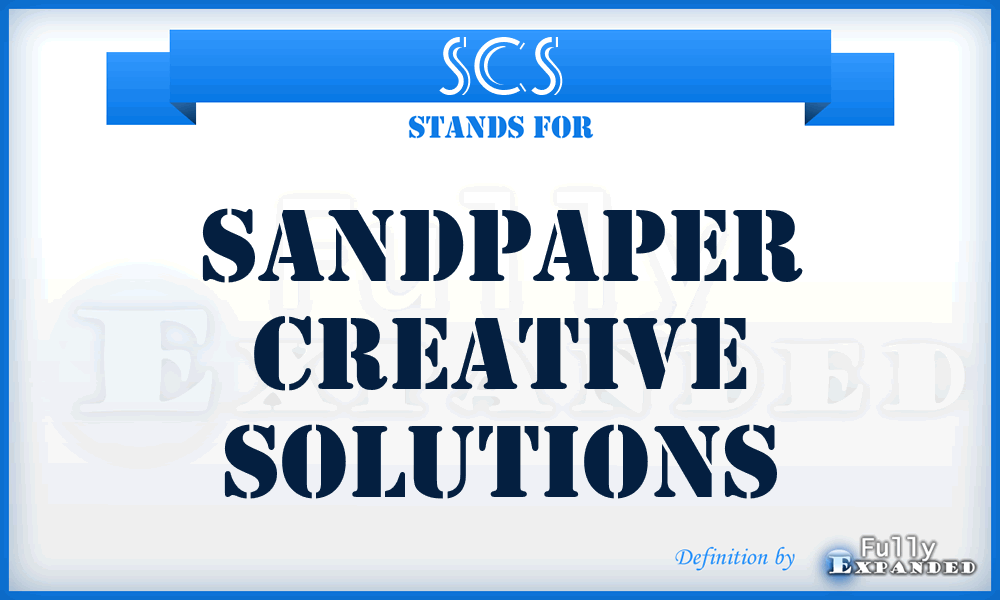 SCS - Sandpaper Creative Solutions