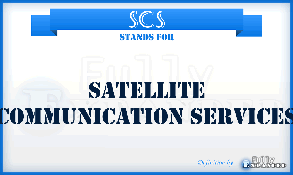 SCS - Satellite Communication Services