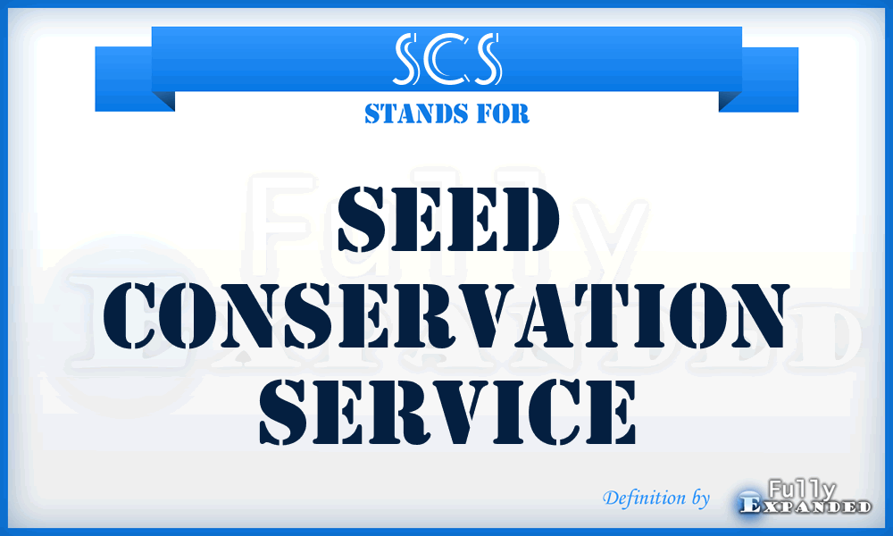 SCS - Seed Conservation Service