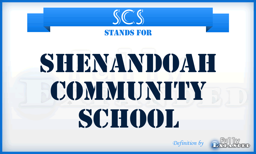 SCS - Shenandoah Community School