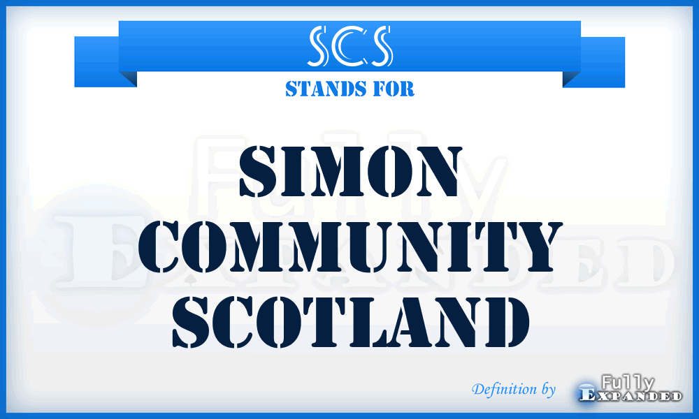 SCS - Simon Community Scotland
