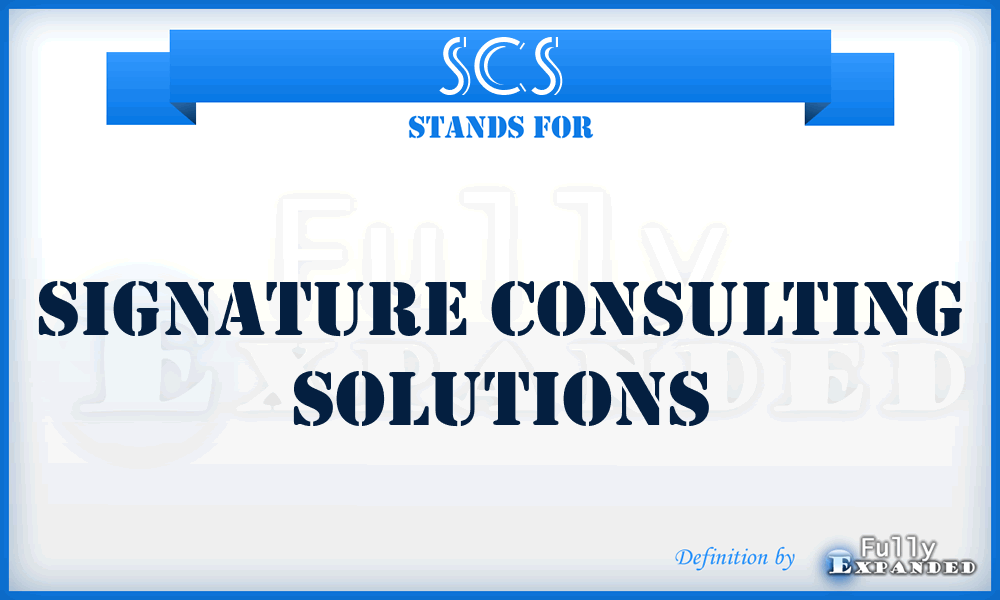 SCS - Signature Consulting Solutions