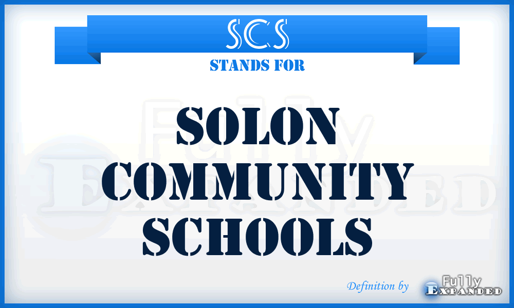 SCS - Solon Community Schools