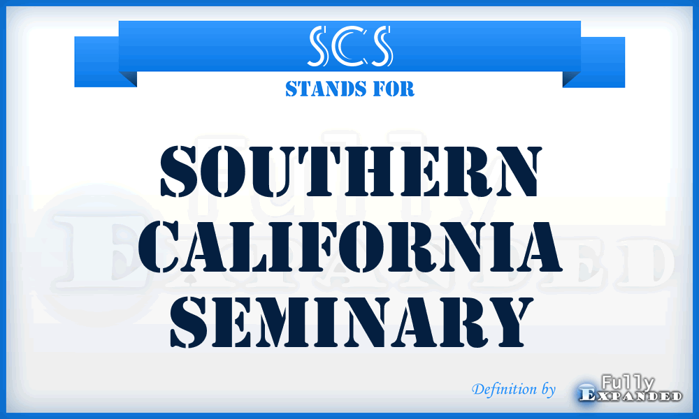SCS - Southern California Seminary