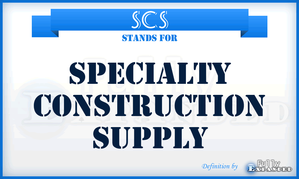 SCS - Specialty Construction Supply