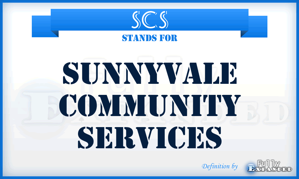 SCS - Sunnyvale Community Services