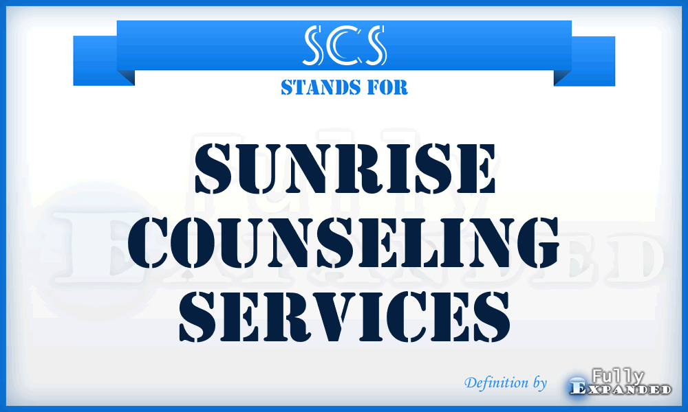 SCS - Sunrise Counseling Services