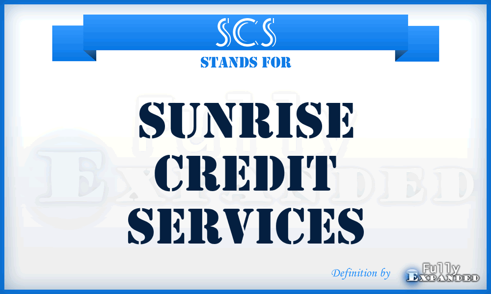 SCS - Sunrise Credit Services
