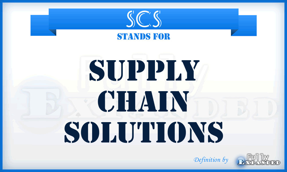 SCS - Supply Chain Solutions