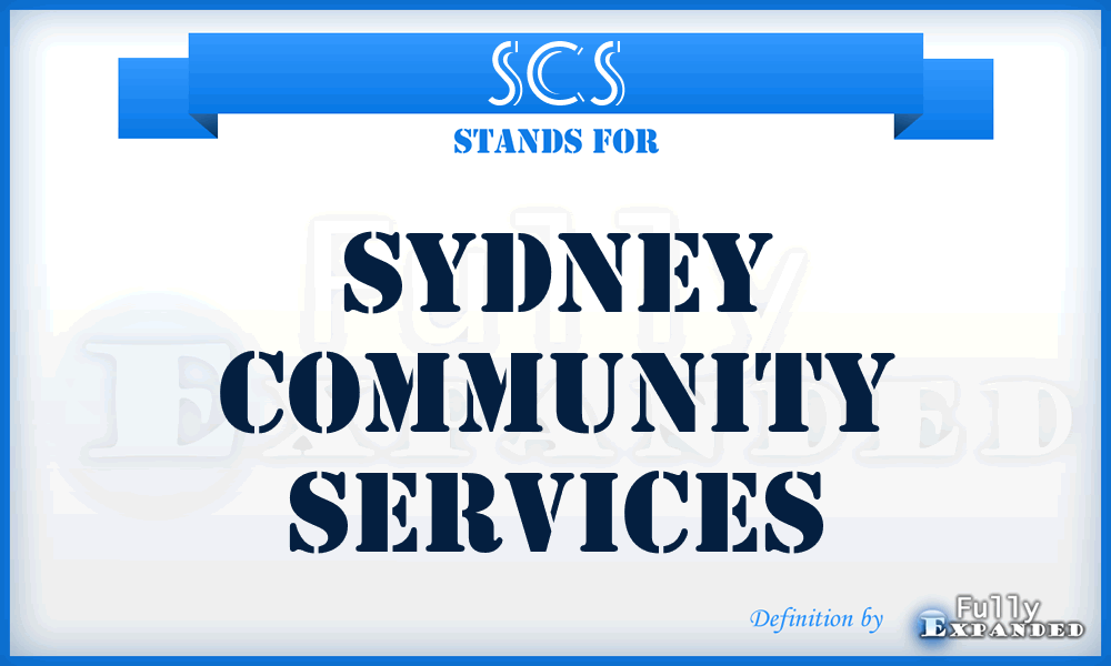 SCS - Sydney Community Services