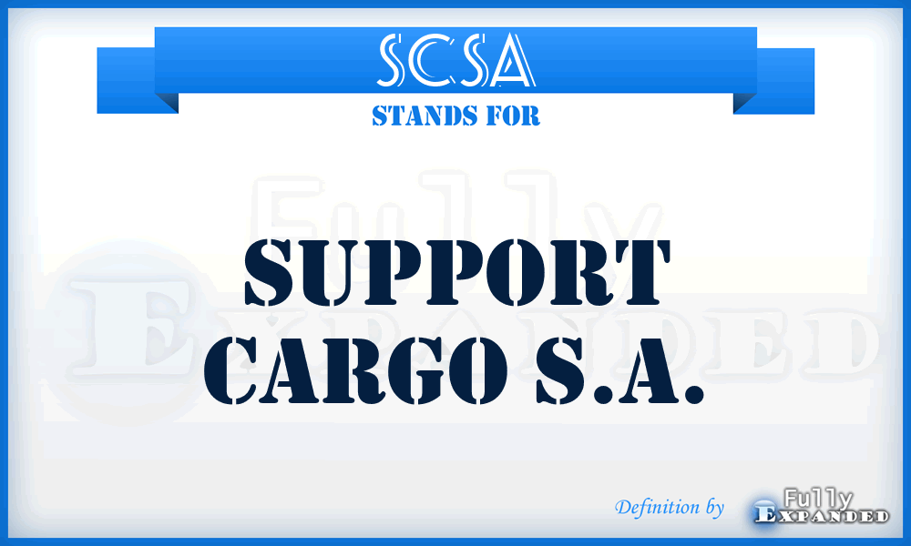 SCSA - Support Cargo S.A.