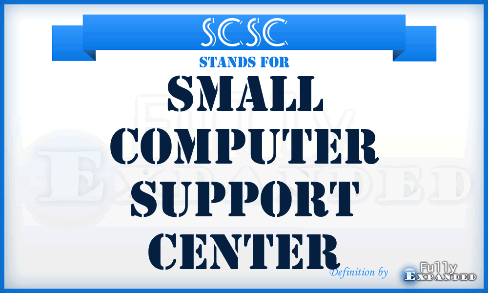 SCSC - Small Computer Support Center