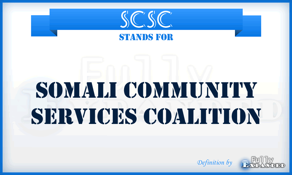 SCSC - Somali Community Services Coalition
