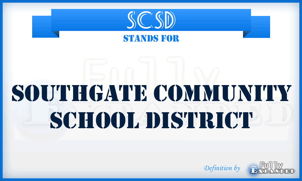 SCSD - Southgate Community School District