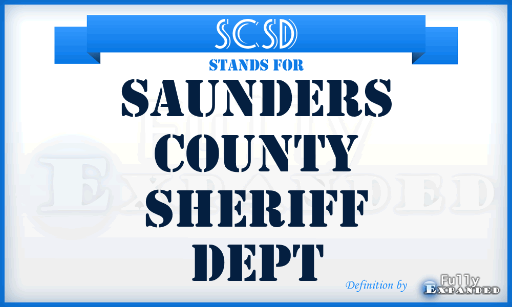 SCSD - Saunders County Sheriff Dept