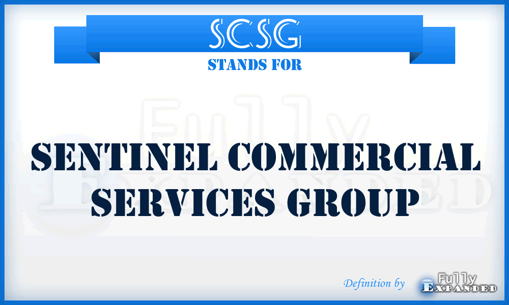 SCSG - Sentinel Commercial Services Group