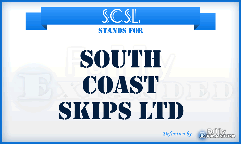 SCSL - South Coast Skips Ltd