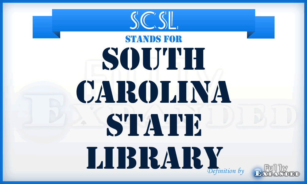 SCSL - South Carolina State Library