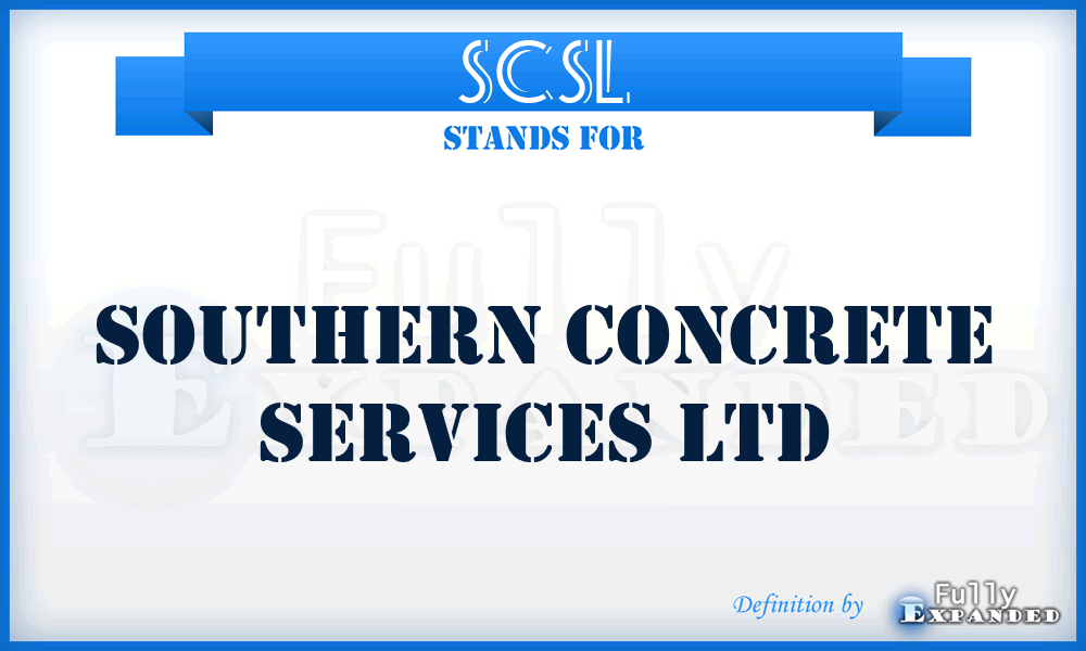 SCSL - Southern Concrete Services Ltd